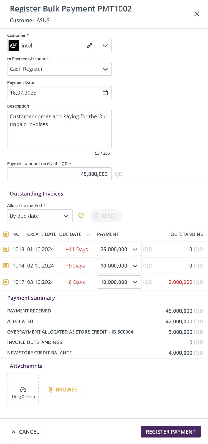 Convert overpayments into controlled credit